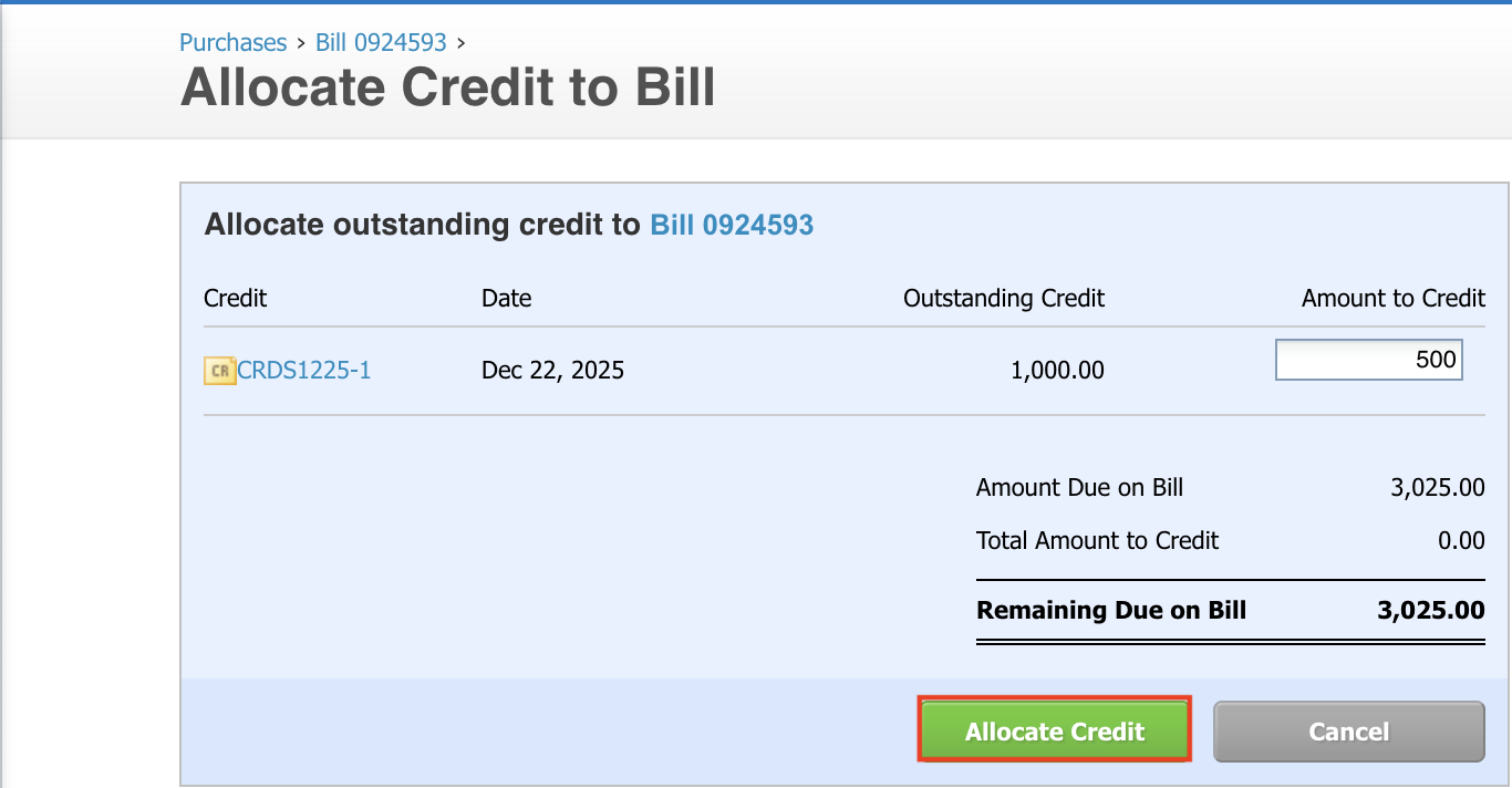 Allocate Credit to Bill.png